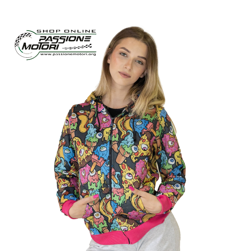 Felpa Mad Food Black/Pink Tg. S