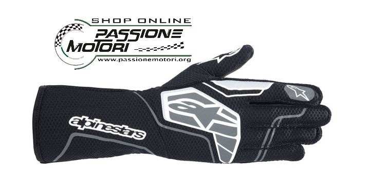 Guanti karting Alpinestars Tech-1 KX V4 Nero/Antracite Omologato FIA 8877-202