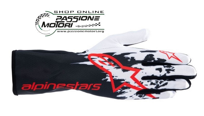 Guanti Alpinestars Tech 1-K V3 Adulto Nero/Bianco/Rosso