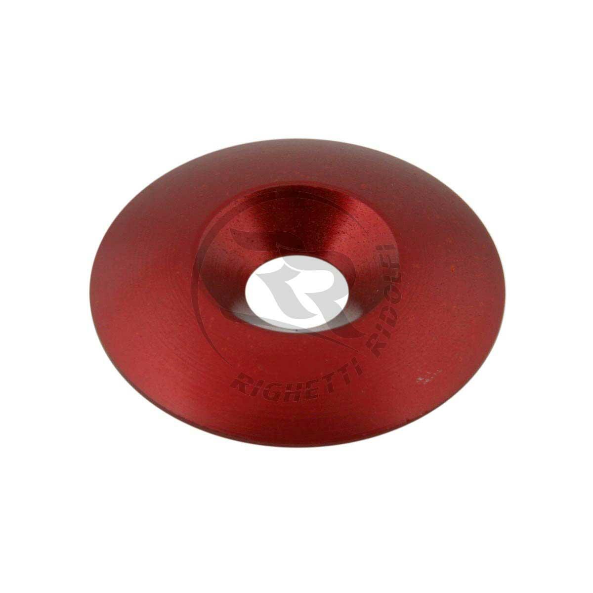 Rondelle svasate in alluminio 34x8 - Anodizzato rosso