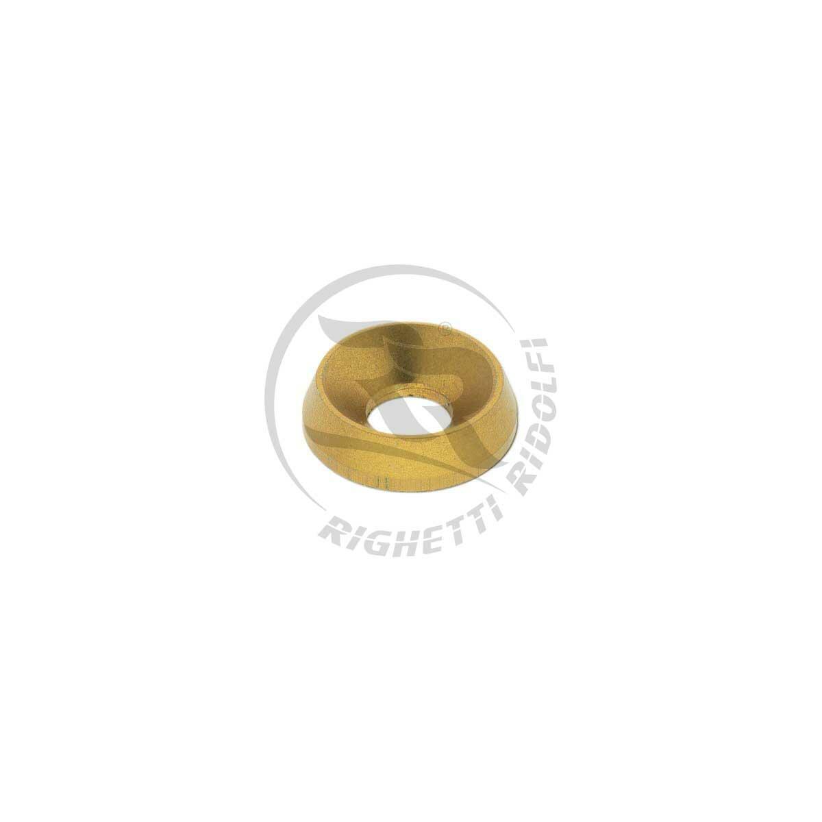 Rondelle svasate in alluminio 19x8 - Anodizzato oro