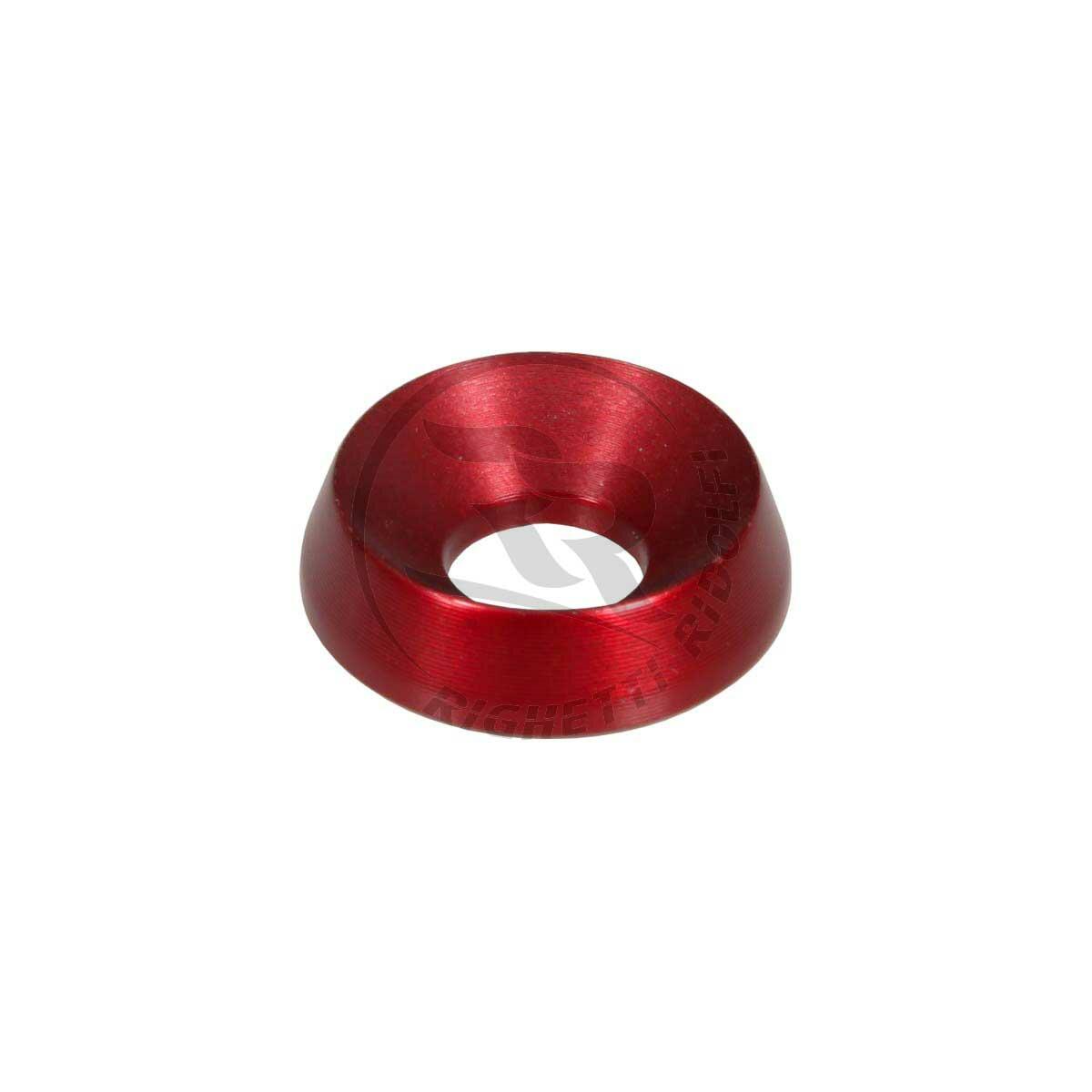 Rondelle svasate in alluminio 19x8 - Anodizzato rosso