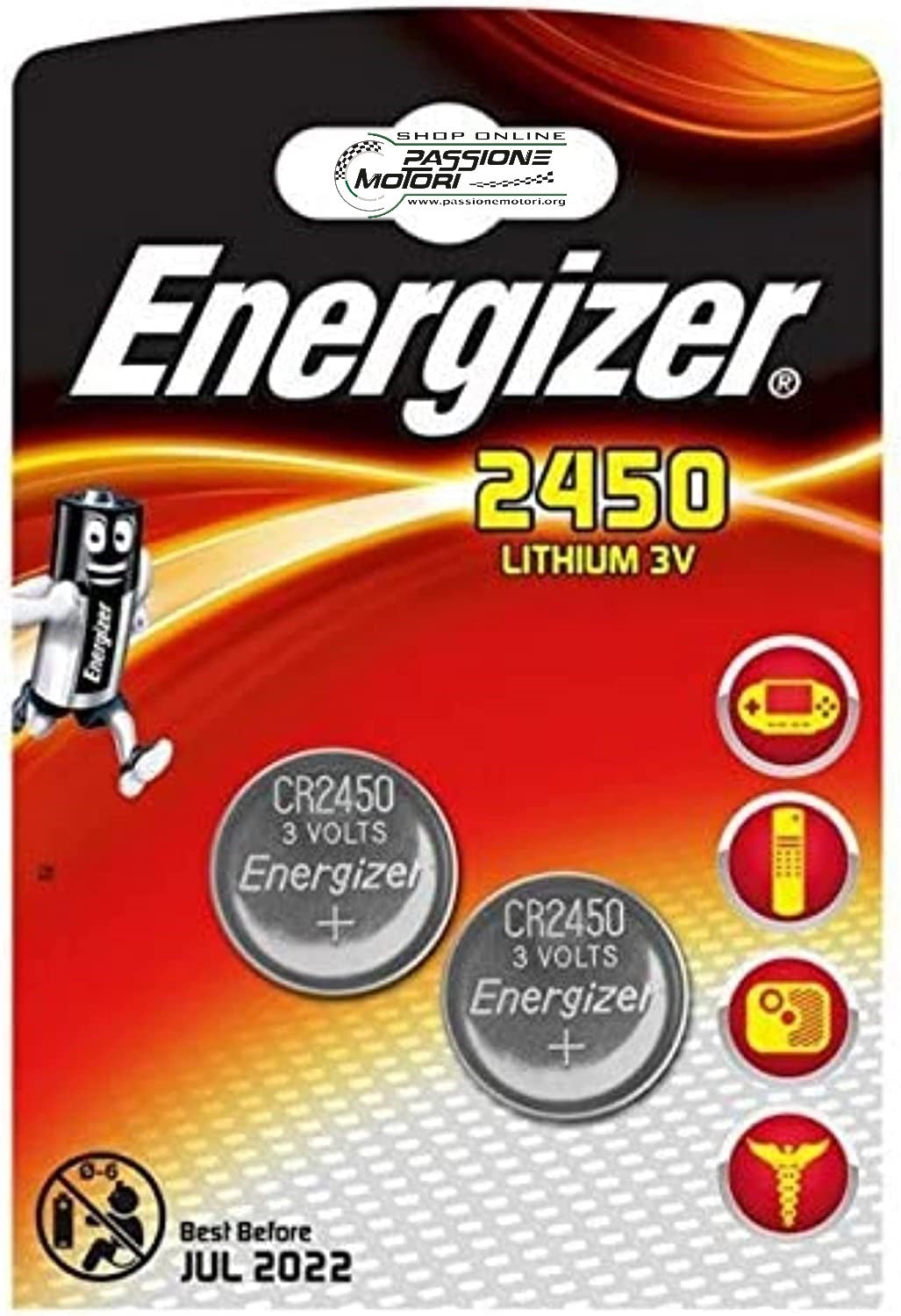 Batteria Energizer 3V 2450 Lithium
