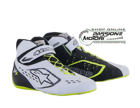 Scarpe Alpinestars KX V2 Nero / Bianco / Giallo Fluo