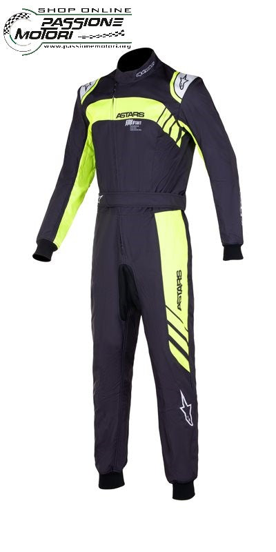 Tuta Kart Alpinestars KMX-9 V2 Adulto GPH3 Nero Giallo Fluo