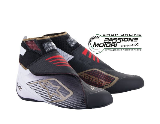Scarpe Alpinestars KZ V2 Nero/Bianco/Oro