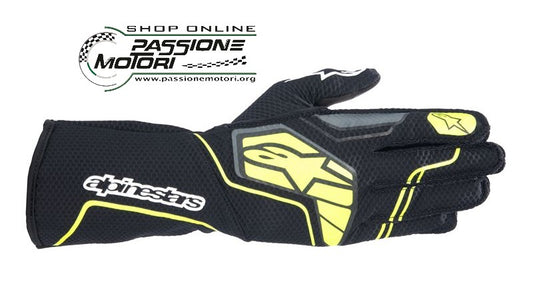 Guanti karting Alpinestars Tech-1 KX V4 Nero/Giallo Fluo Omologato FIA 8877-2022 Taglia S