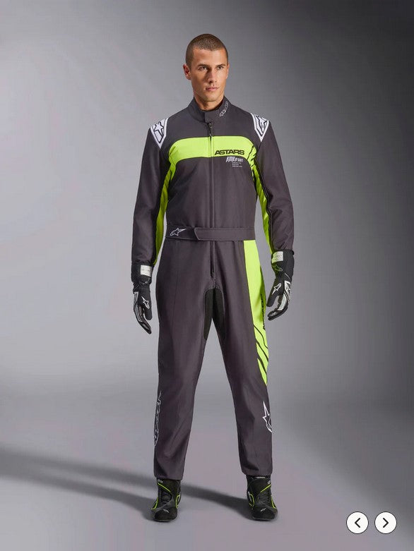 Tuta Kart Alpinestars KMX-9 V3 Adulto GPH3 Nero Giallo Fluo