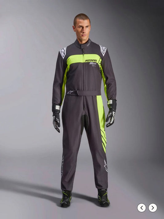 Tuta Kart Alpinestars KMX-9 V3 Adulto GPH3 Nero Giallo Fluo