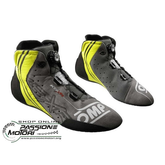 Scarpe Kart OMP KS-X - FIA 8877-2022 Giallo Fluo