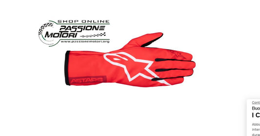 Guanto Adulto Tech-1 K Race V2 Pure Colore Rosso