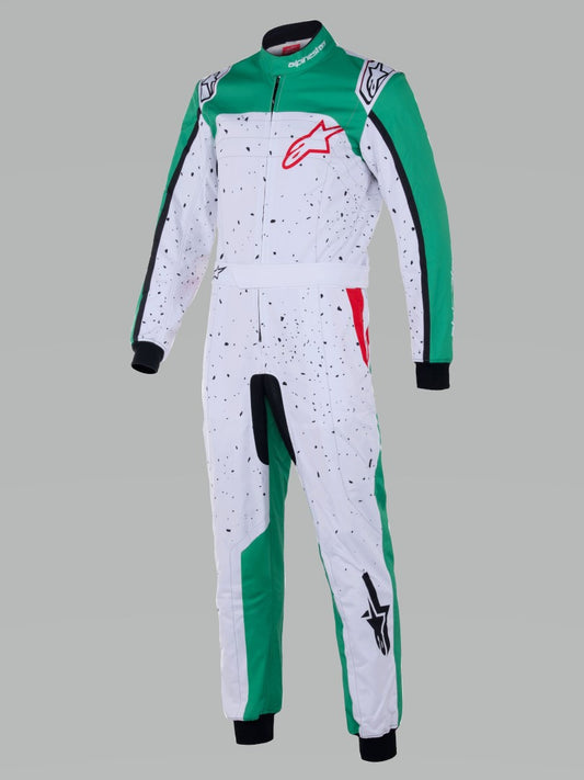 Tuta Alpinestars KMX-9 V3 Graph 6 Bianco/Verde