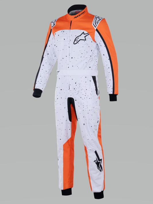 Tuta Alpinestars KMX-9 V3 Graph 6 Bianco/Arancio