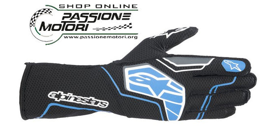 Guanti karting Alpinestars Tech-1 KX V4 Nero/Blu Omologato FIA 8877-2022