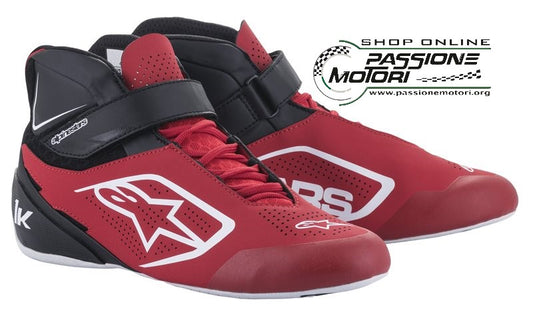 Scarpe Alpinestars Tech-1 K V2 Rosso/Nero/Bianco