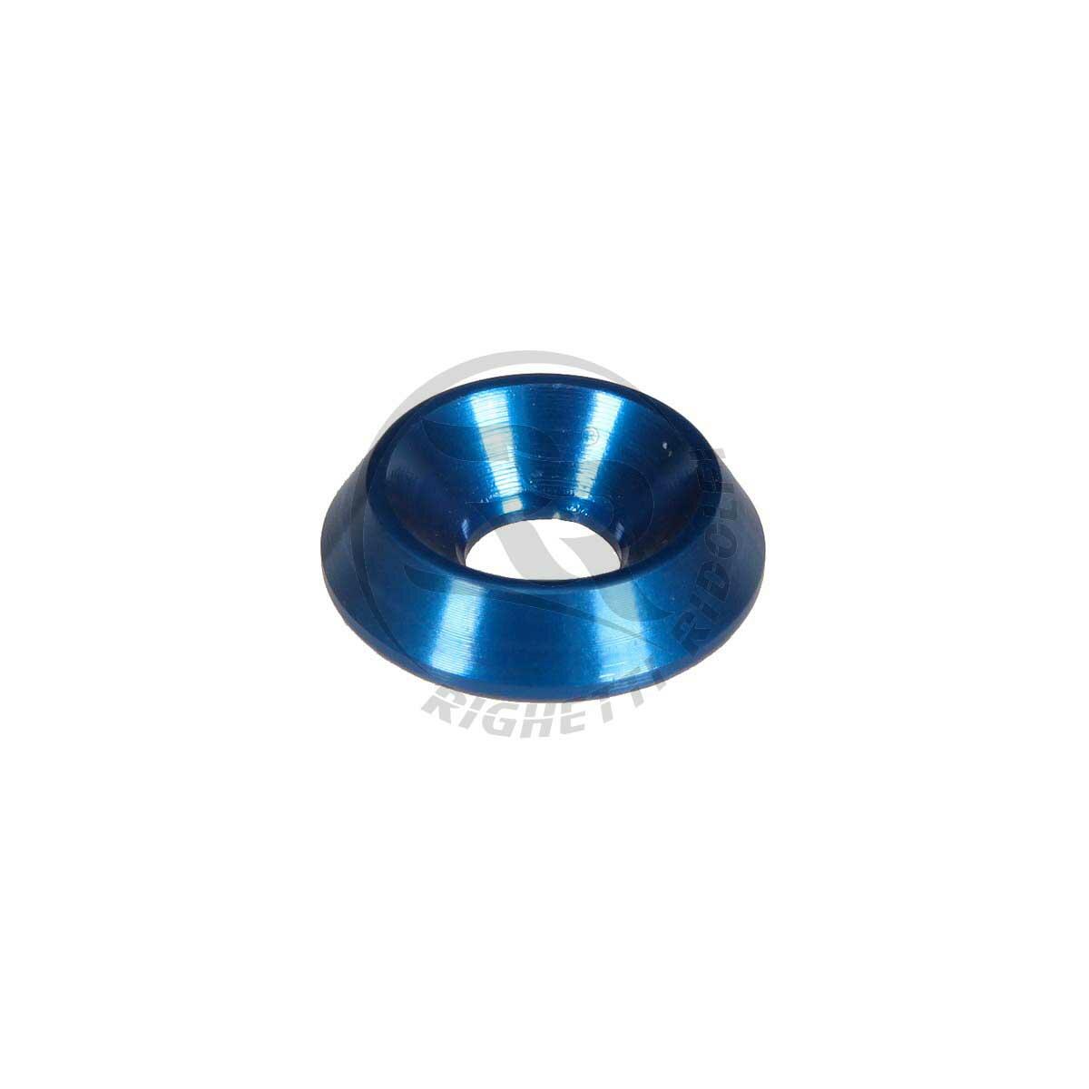 Rondelle svasate in alluminio 18x6 - Anodizzato blu