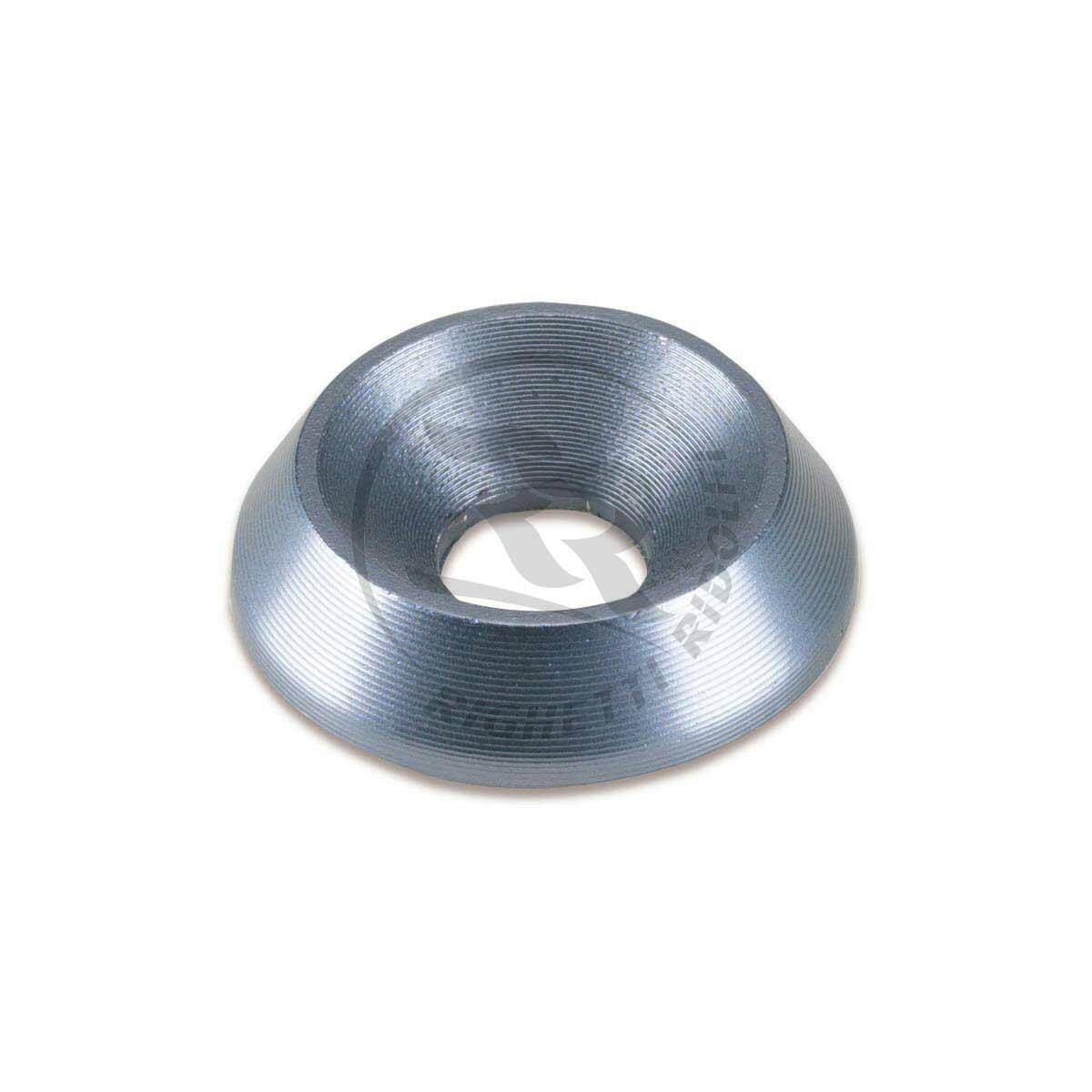 Rondelle svasate in alluminio 18x6 - Anodizzato titanio