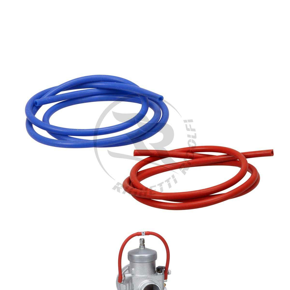 Tubo in silicone per sfiato carburatore - Rosso